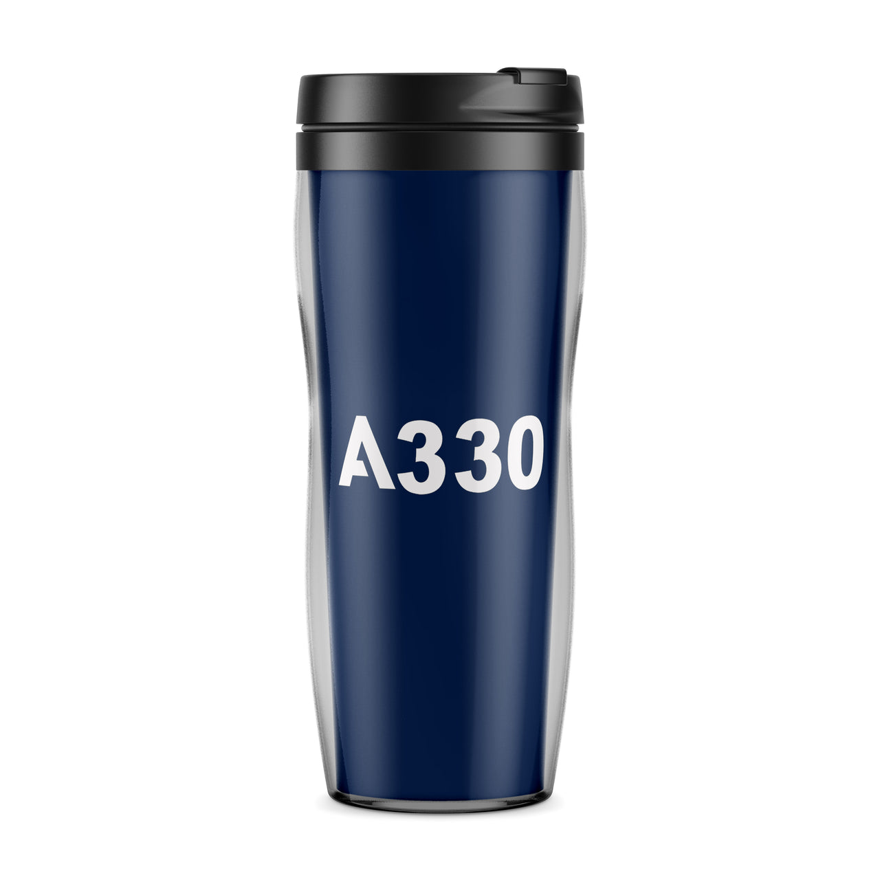 A330 Flat Text Designed Travel Mugs