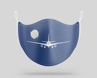 Thumbnail for Airbus A330 Silhouette Designed Face Masks