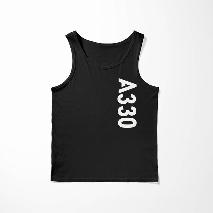 A330 Side Text Designed Tank Tops