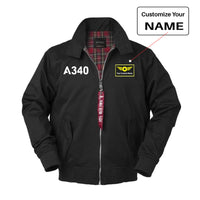 Thumbnail for A340 Flat Text Designed Vintage Style Jackets