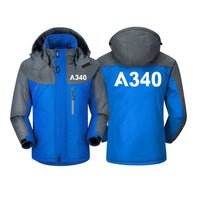 Thumbnail for A340 Flat Text Designed Thick Winter Jackets