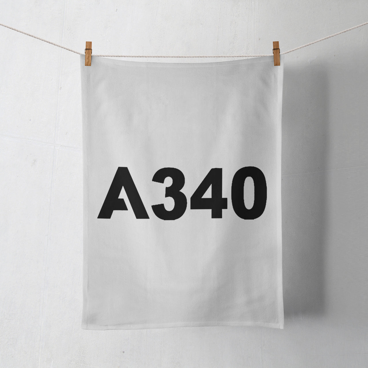 A340 Flat Text Designed Towels