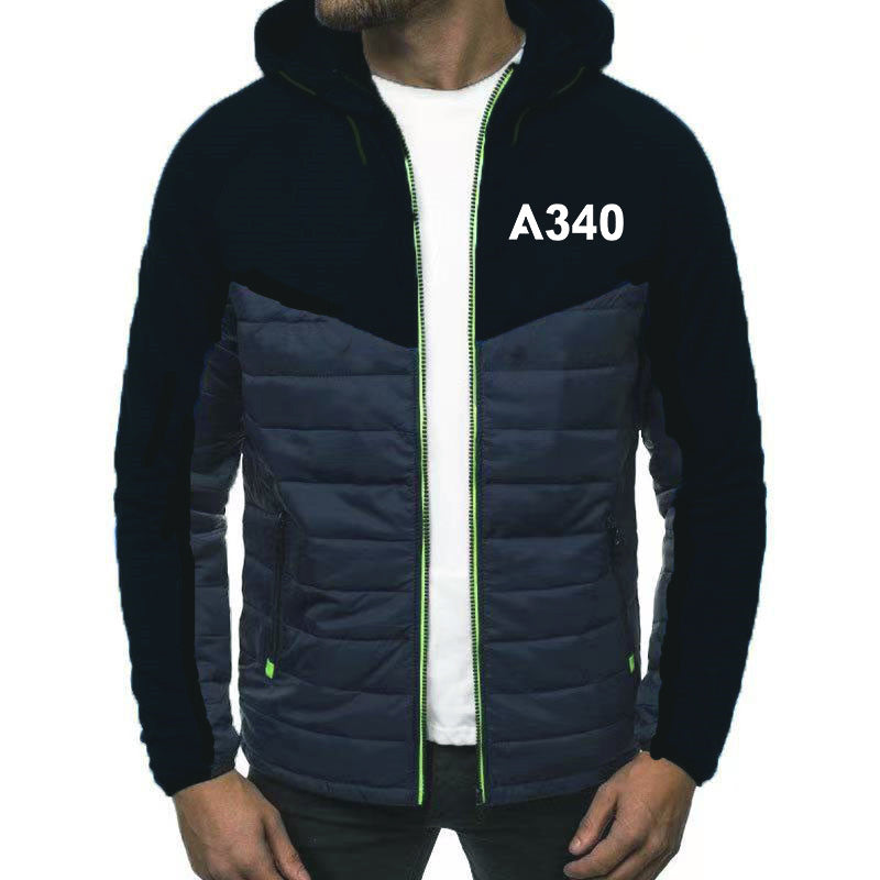 A340 Flat Text Designed Sportive Jackets