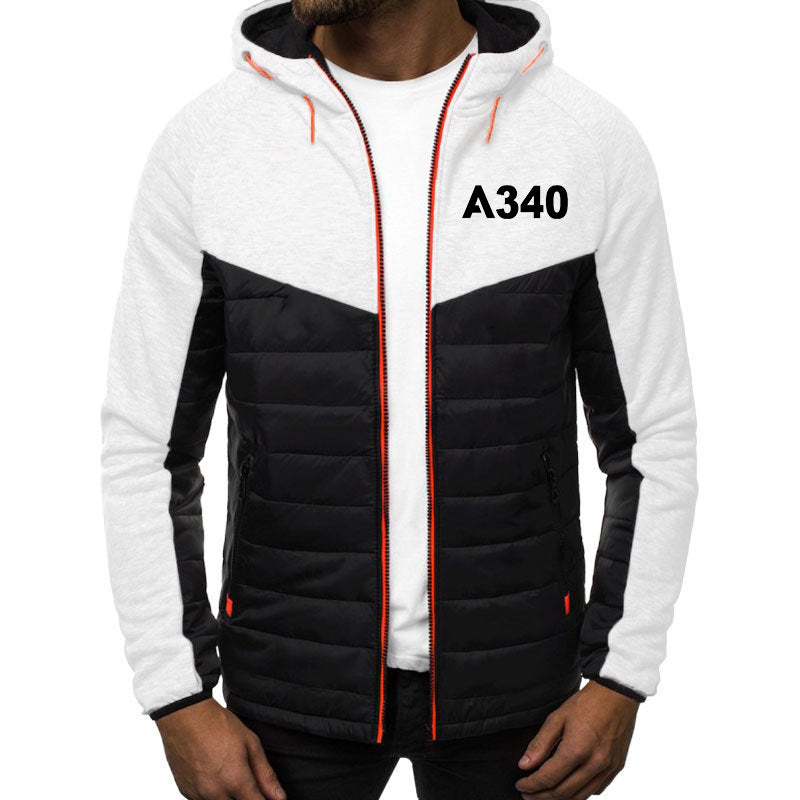 A340 Flat Text Designed Sportive Jackets
