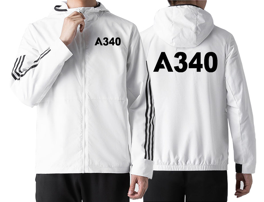 A340 Flat Text Designed Sport Style Jackets
