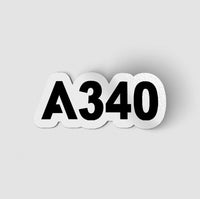 Thumbnail for A340 Flat Text Designed Stickers