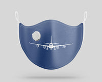Thumbnail for Airbus A340 Silhouette Designed Face Masks