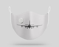 Thumbnail for Airbus A340 Silhouette Designed Face Masks