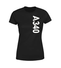 Thumbnail for A340 Side Text Designed Women T-Shirts