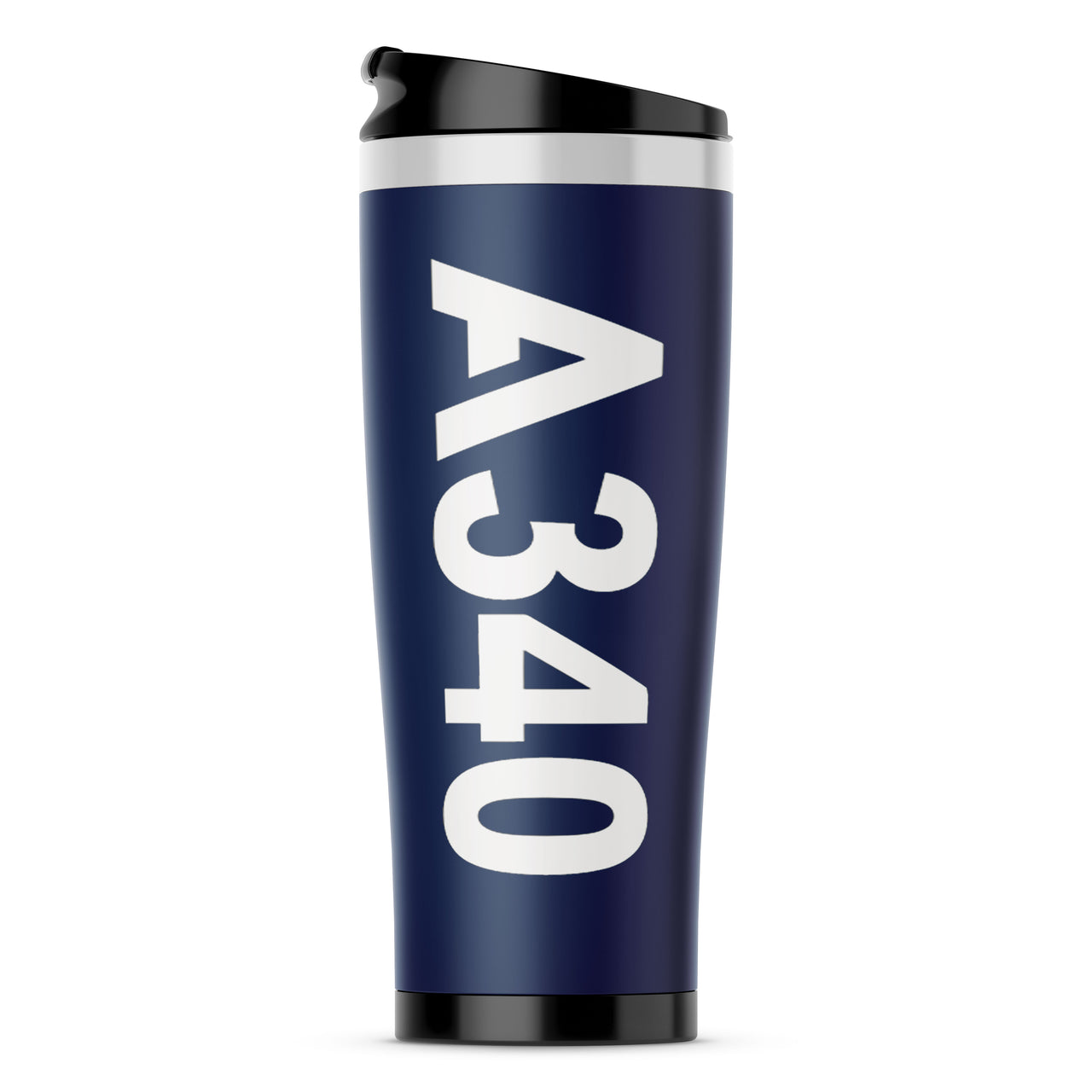 A340 Text Designed Stainless Steel Travel Mugs