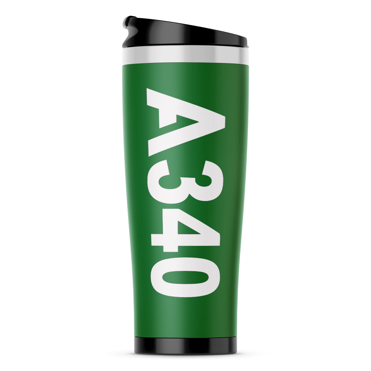 A340 Text Designed Stainless Steel Travel Mugs