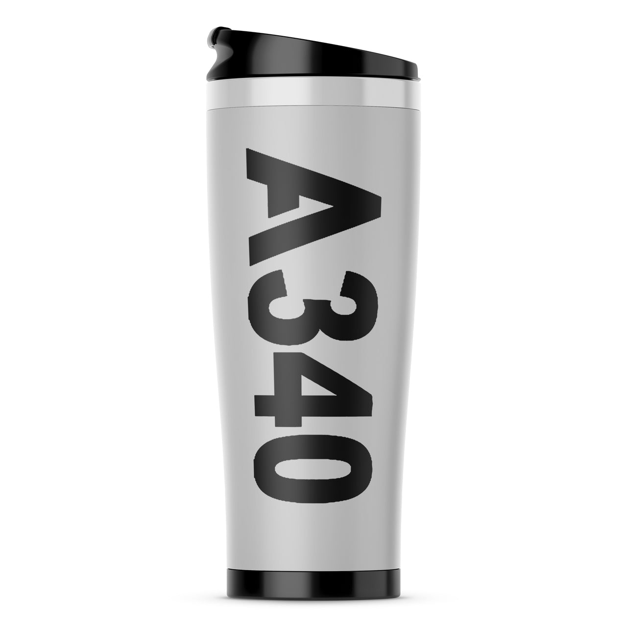 A340 Text Designed Stainless Steel Travel Mugs