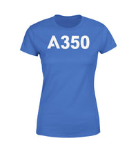 Thumbnail for A350 Flat Text Designed Women T-Shirts