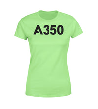 Thumbnail for A350 Flat Text Designed Women T-Shirts