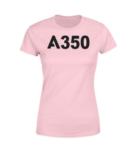 Thumbnail for A350 Flat Text Designed Women T-Shirts