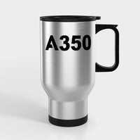 Thumbnail for A350 Flat Text Designed Travel Mugs (With Holder)