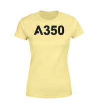 Thumbnail for A350 Flat Text Designed Women T-Shirts
