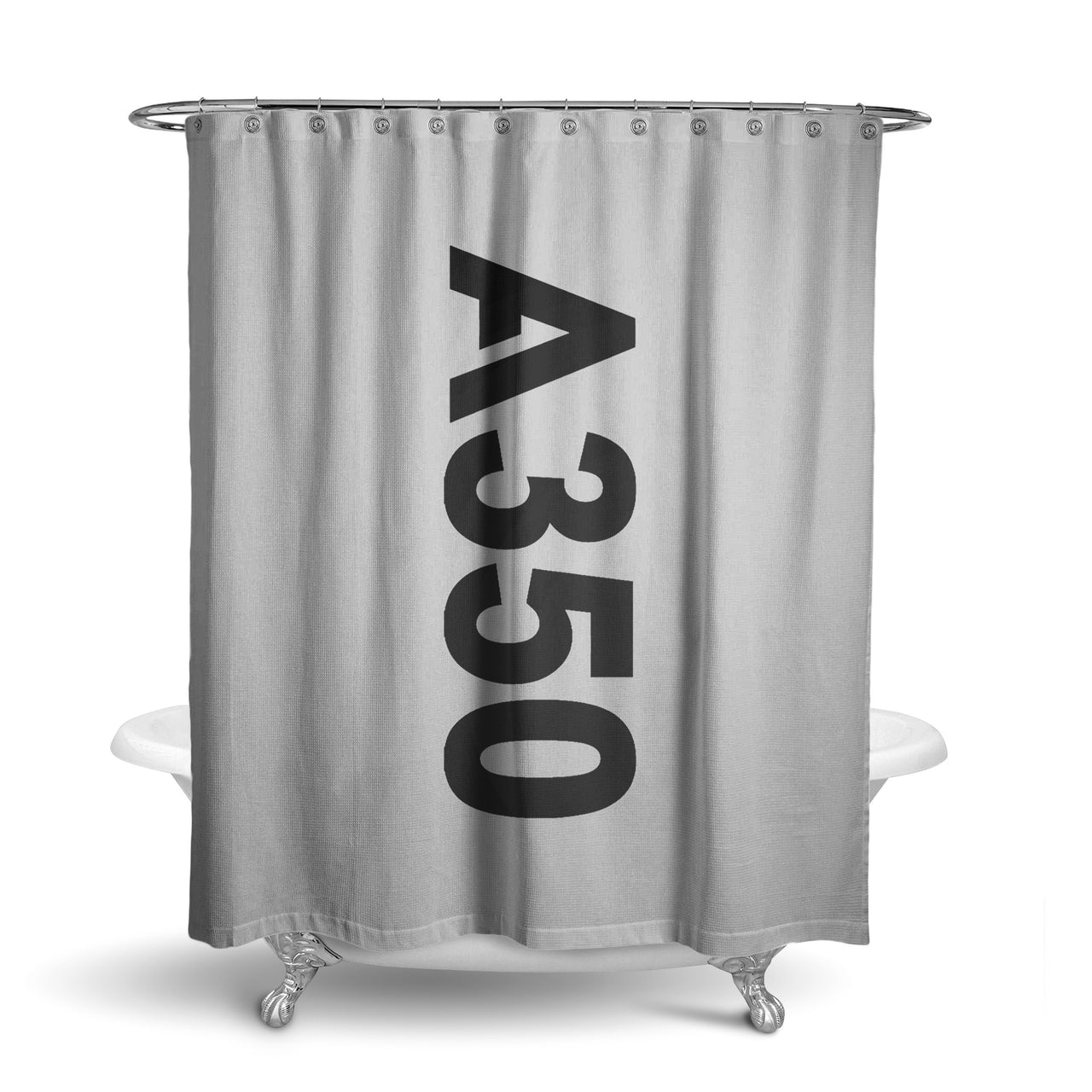 A350 Text Designed Shower Curtains