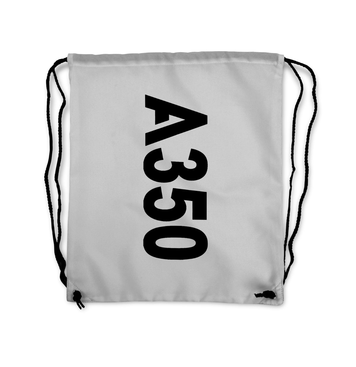 A350 Text Designed Drawstring Bags