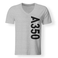 Thumbnail for A350 Text Designed V-Neck T-Shirts