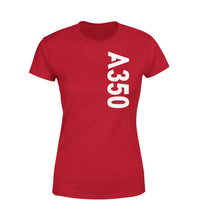Thumbnail for A350 Side Text Designed Women T-Shirts
