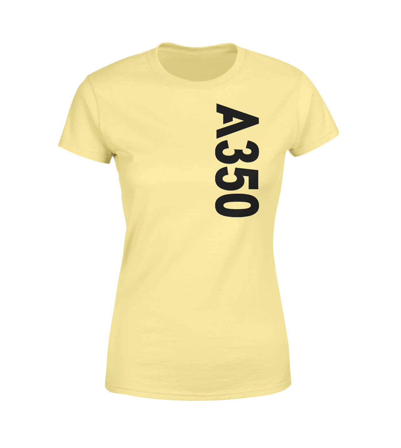 A350 Side Text Designed Women T-Shirts