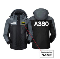 Thumbnail for A380 Flat Text Designed Thick Winter Jackets
