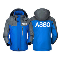 Thumbnail for A380 Flat Text Designed Thick Winter Jackets