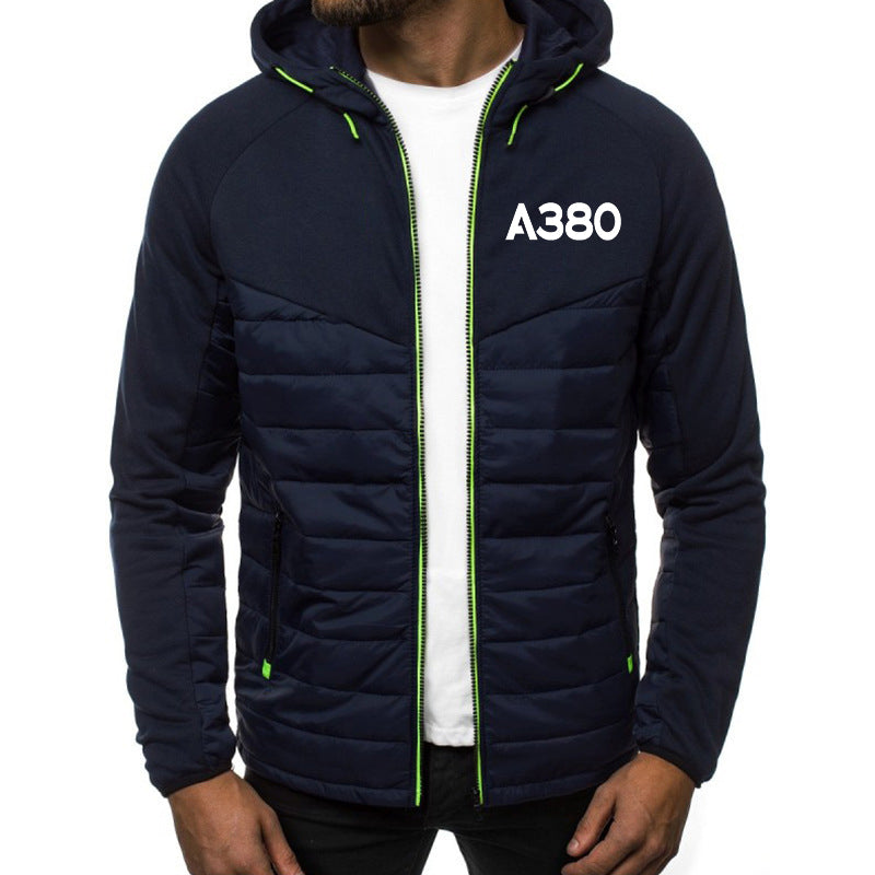 A380 Flat Text Designed Sportive Jackets