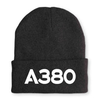 Thumbnail for A380 Flat Text Embroidered Beanies