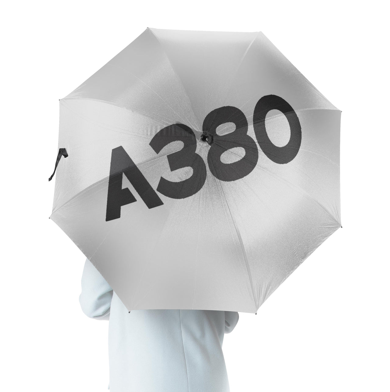 A380 Flat Text Designed Umbrella