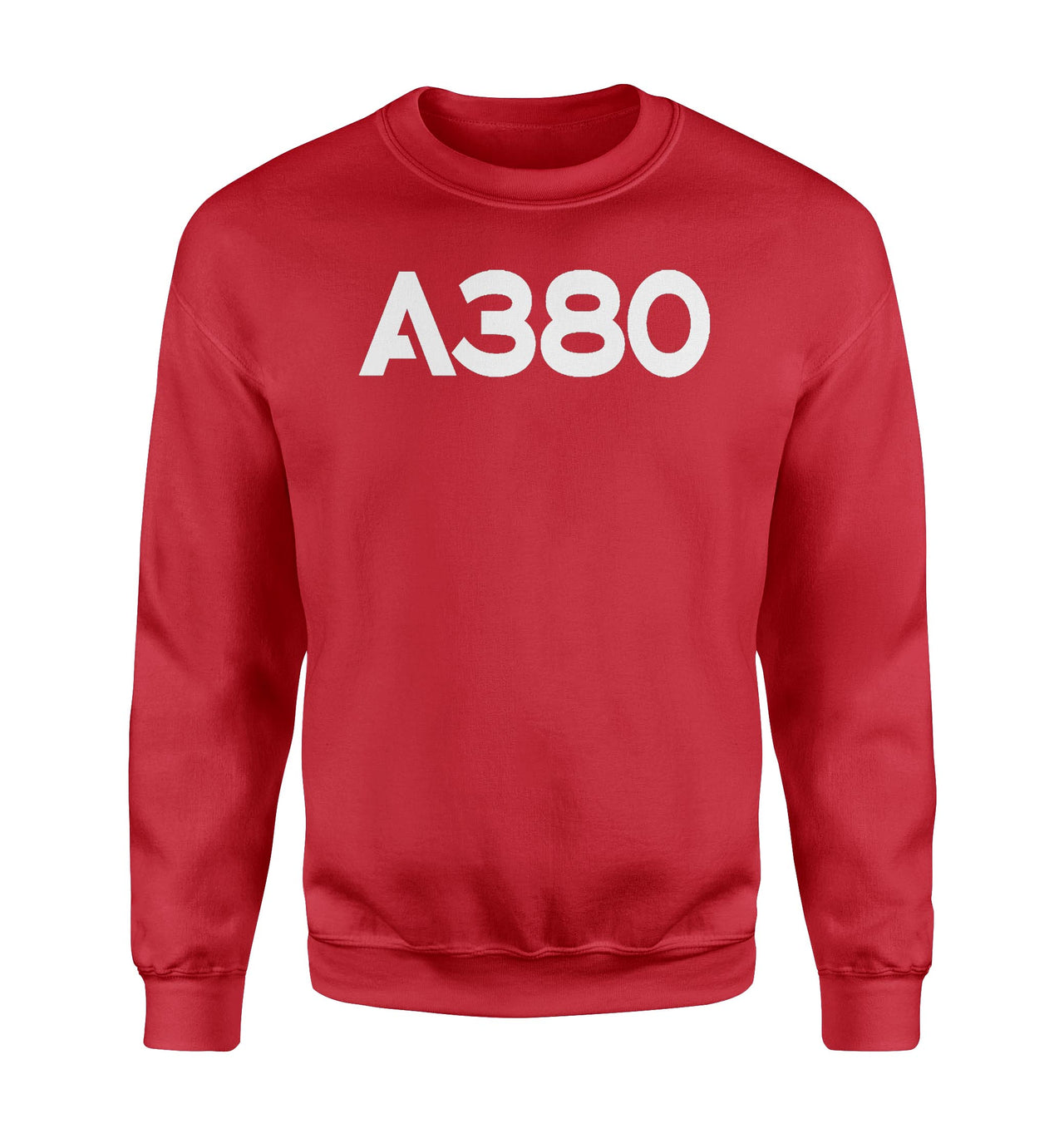 A380 Flat Text Designed Sweatshirts
