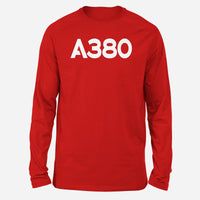 Thumbnail for A380 Flat Text Designed Long-Sleeve T-Shirts