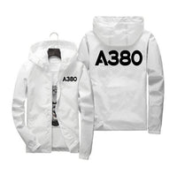 Thumbnail for A380 Flat Text Designed Windbreaker Jackets