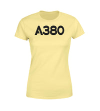 Thumbnail for A380 Flat Text Designed Women T-Shirts