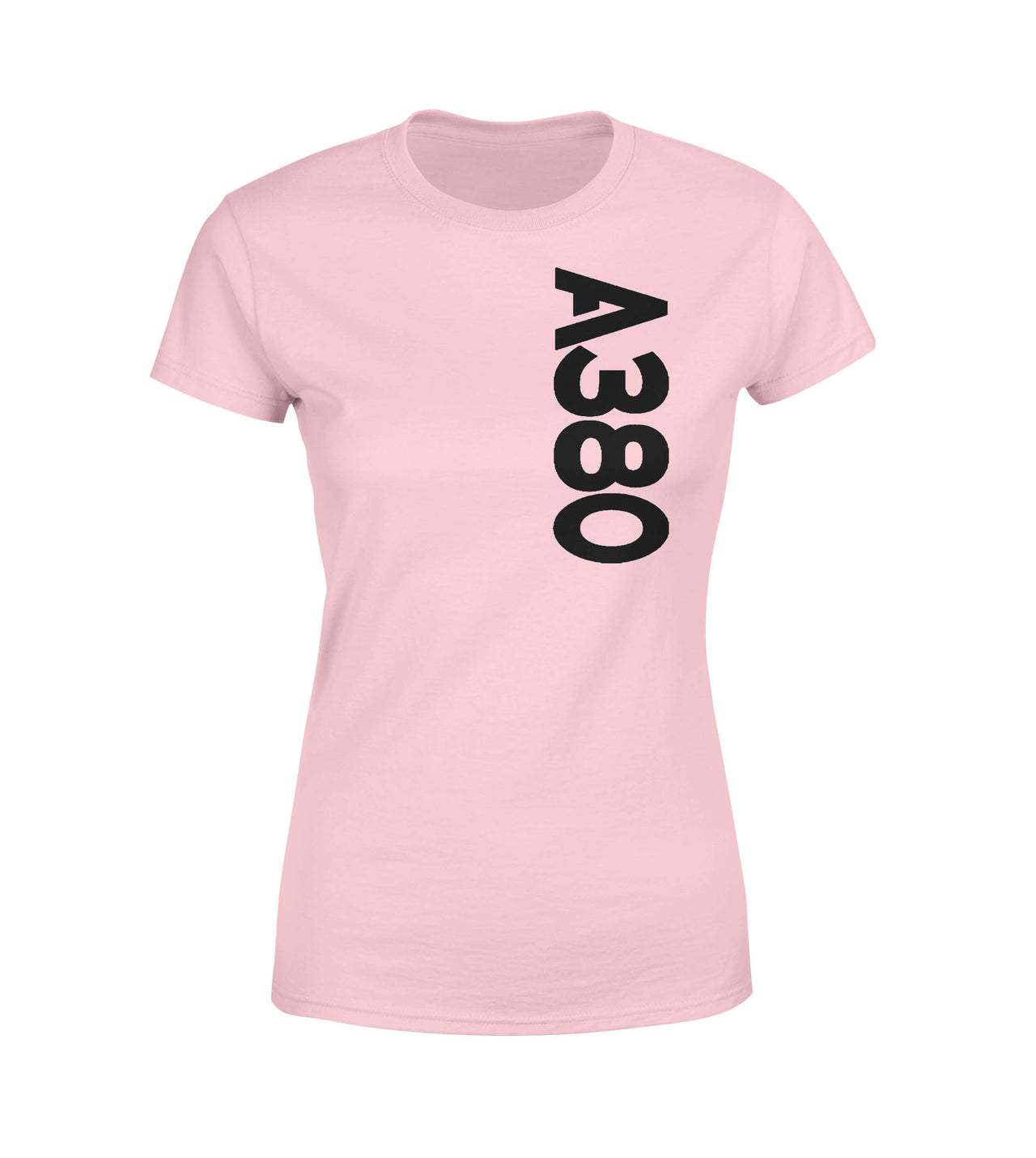 A380 Side Text Designed Women T-Shirts
