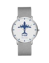 Thumbnail for Airbus A400M Stainless Steel Strap Watches Pilot Eyes Store Silver & Silver Stainless Steel Strap 