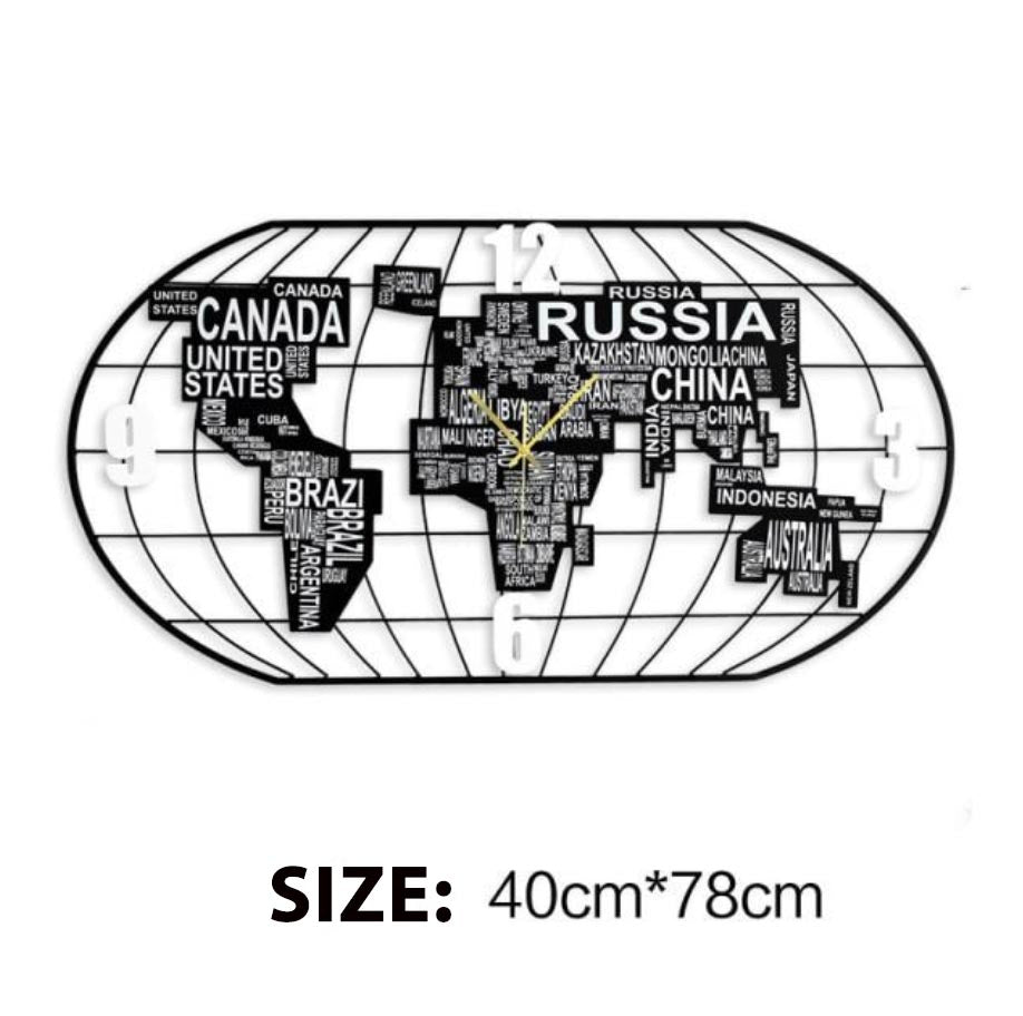 Super Decorative World Map & Wall Clocks
