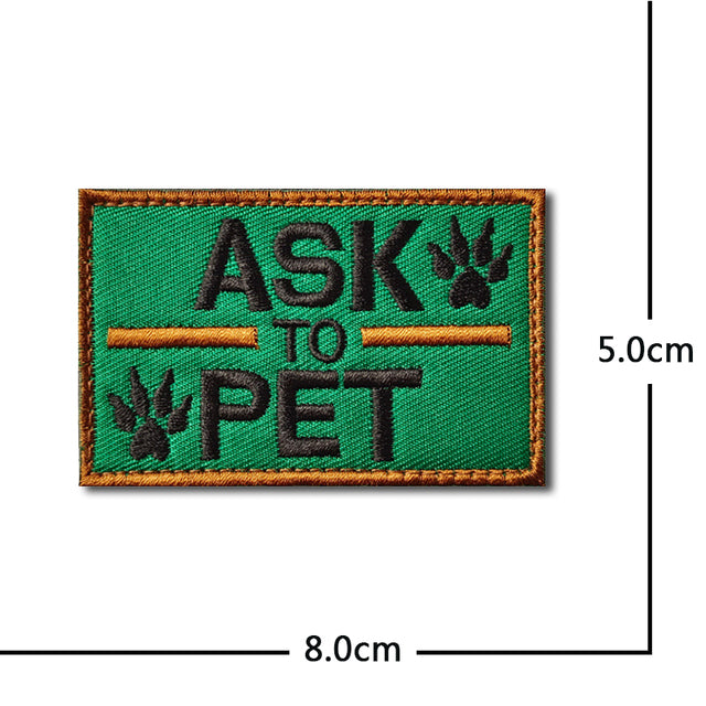 ASK TO PET Designed Embroidery Patch