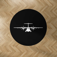 Thumbnail for ATR-72 Silhouette Designed Carpet & Floor Mats (Round)