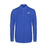 Thumbnail for ATR-72 Silhouette Designed Long Sleeve Polo T-Shirts