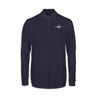 Thumbnail for ATR-72 Silhouette Designed Long Sleeve Polo T-Shirts