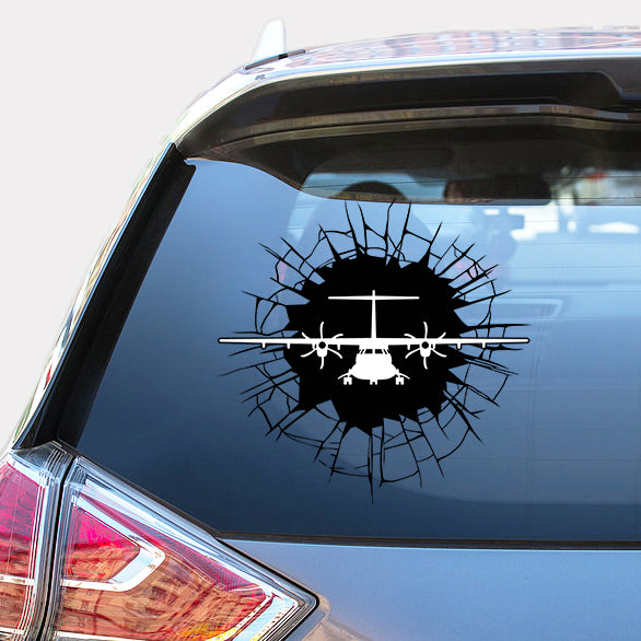 ATR-72 Silhouette Designed Car Sticker