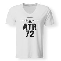 Thumbnail for ATR-72 & Plane Designed V-Neck T-Shirts
