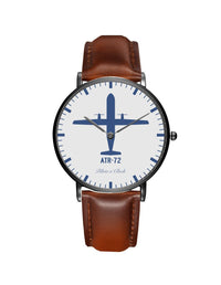 Thumbnail for ATR-72 Leather Strap Watches Pilot Eyes Store Black & Brown Leather Strap 