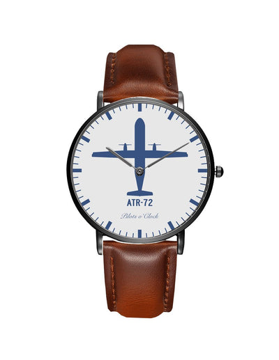 ATR-72 aviation slim watch, stainless steel body with engraved detail.