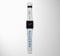 Thumbnail for AVIATION & Texts Designed Leather Apple Watch Straps