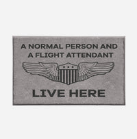 Thumbnail for A Normal Person and a FLIGHT ATTENDANT Live Here Designed Door Mats Aviation Shop 