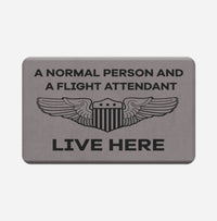 Thumbnail for A Normal Person and a FLIGHT ATTENDANT Live Here Designed Bath Mats Pilot Eyes Store Floor Mat 50x80cm 