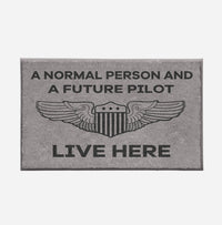 Thumbnail for A Normal Person and a FUTURE PILOT Live Here Designed Door Mats Aviation Shop 